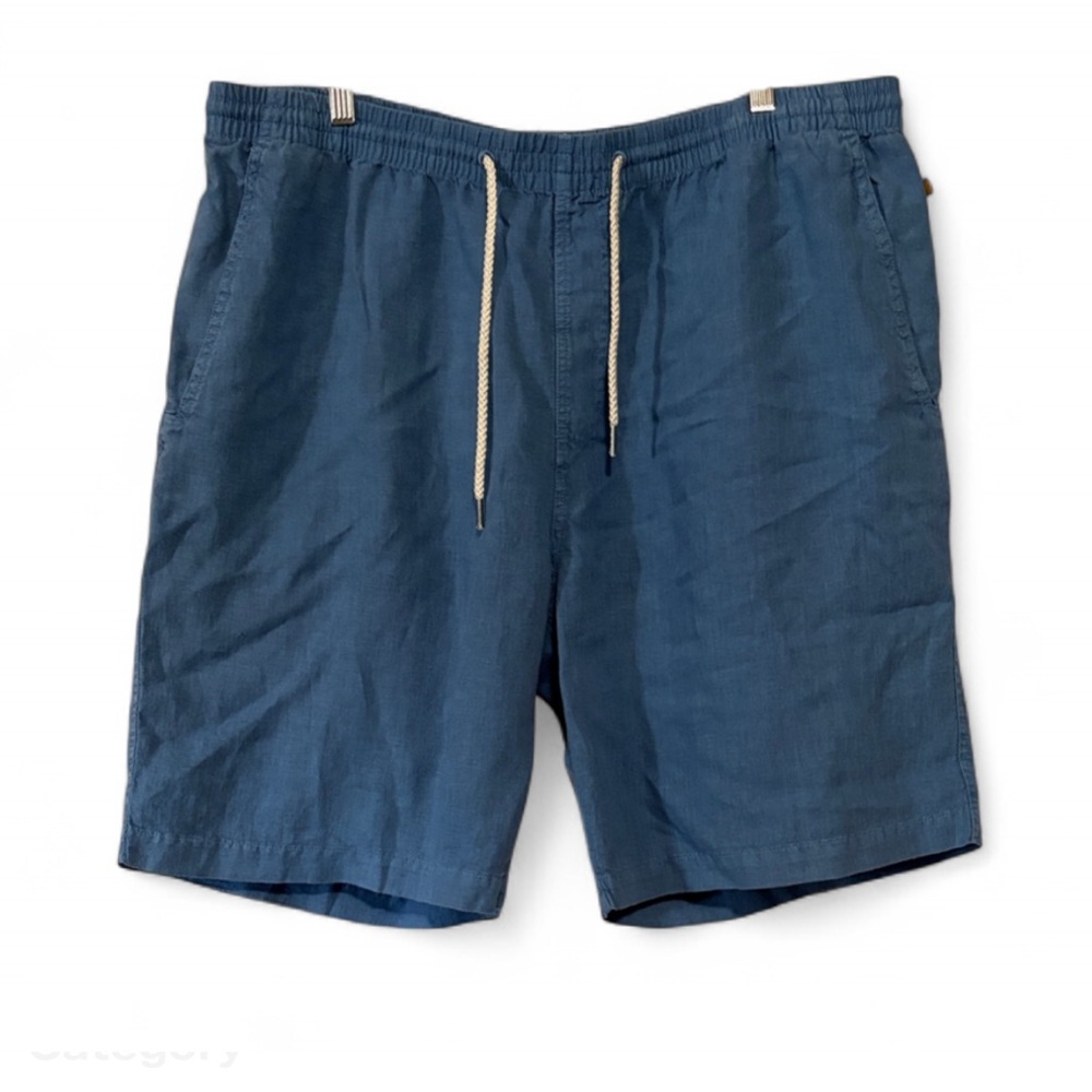 True Grit Sunset Linen Relaxed Casual Fit Drawstring Shorts